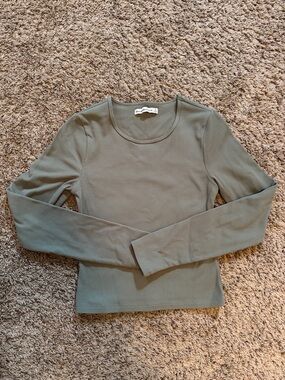 Abercrombie Cropped Ribbed Long-Sleeve XS